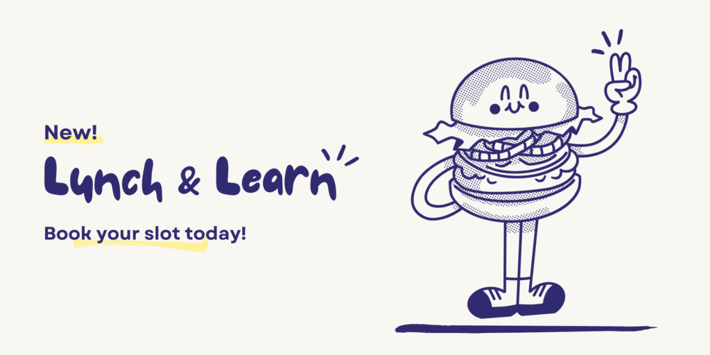 Graphic element for the Newly Launched Lunch & Learn program